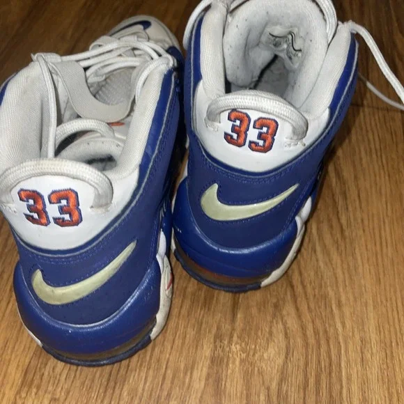 Nike Air More Uptempo Knicks 33 Blue White Orange Men's Size 8 Shoes 921948-101